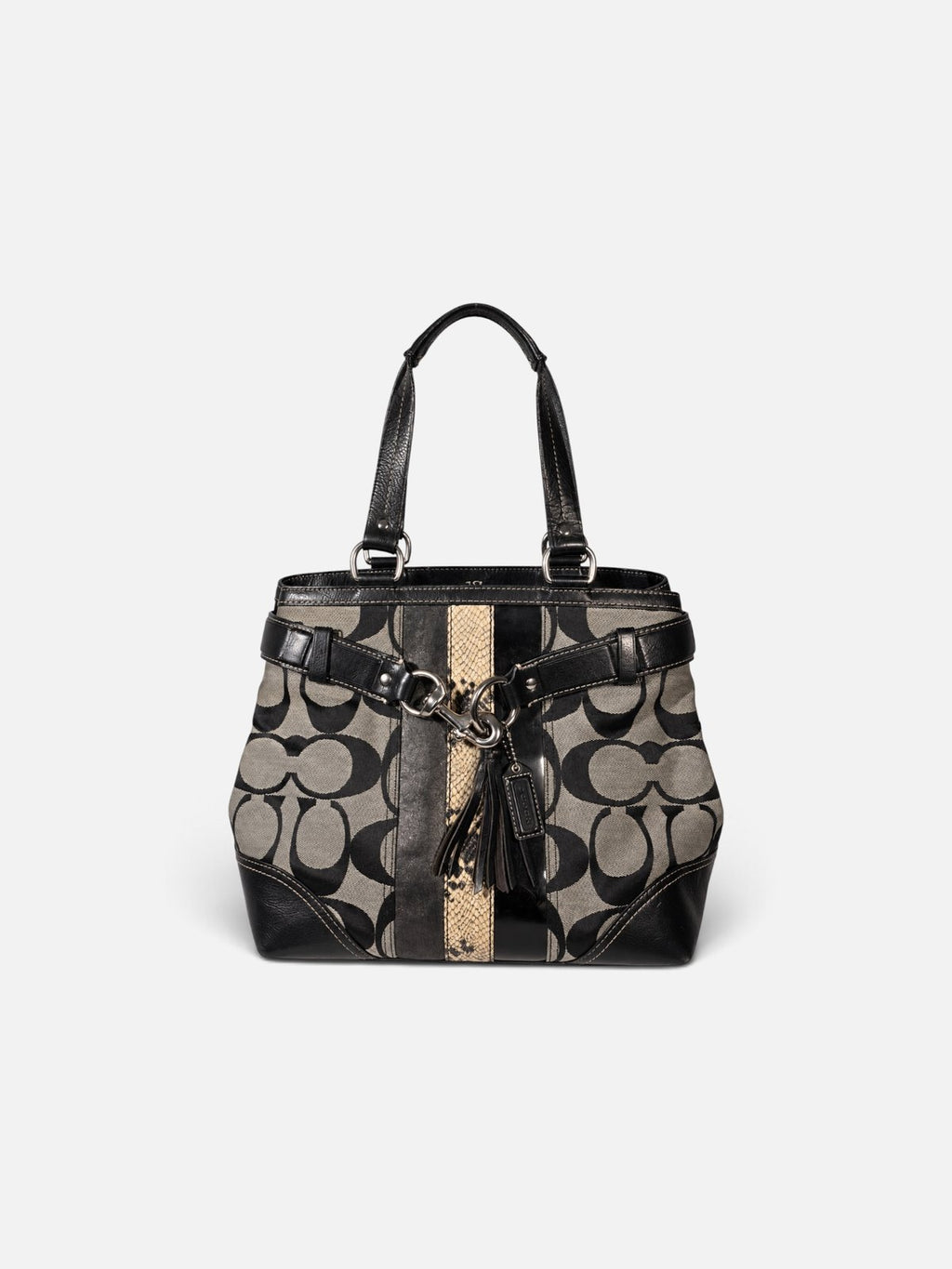 Coach tote vintage en toile Signature