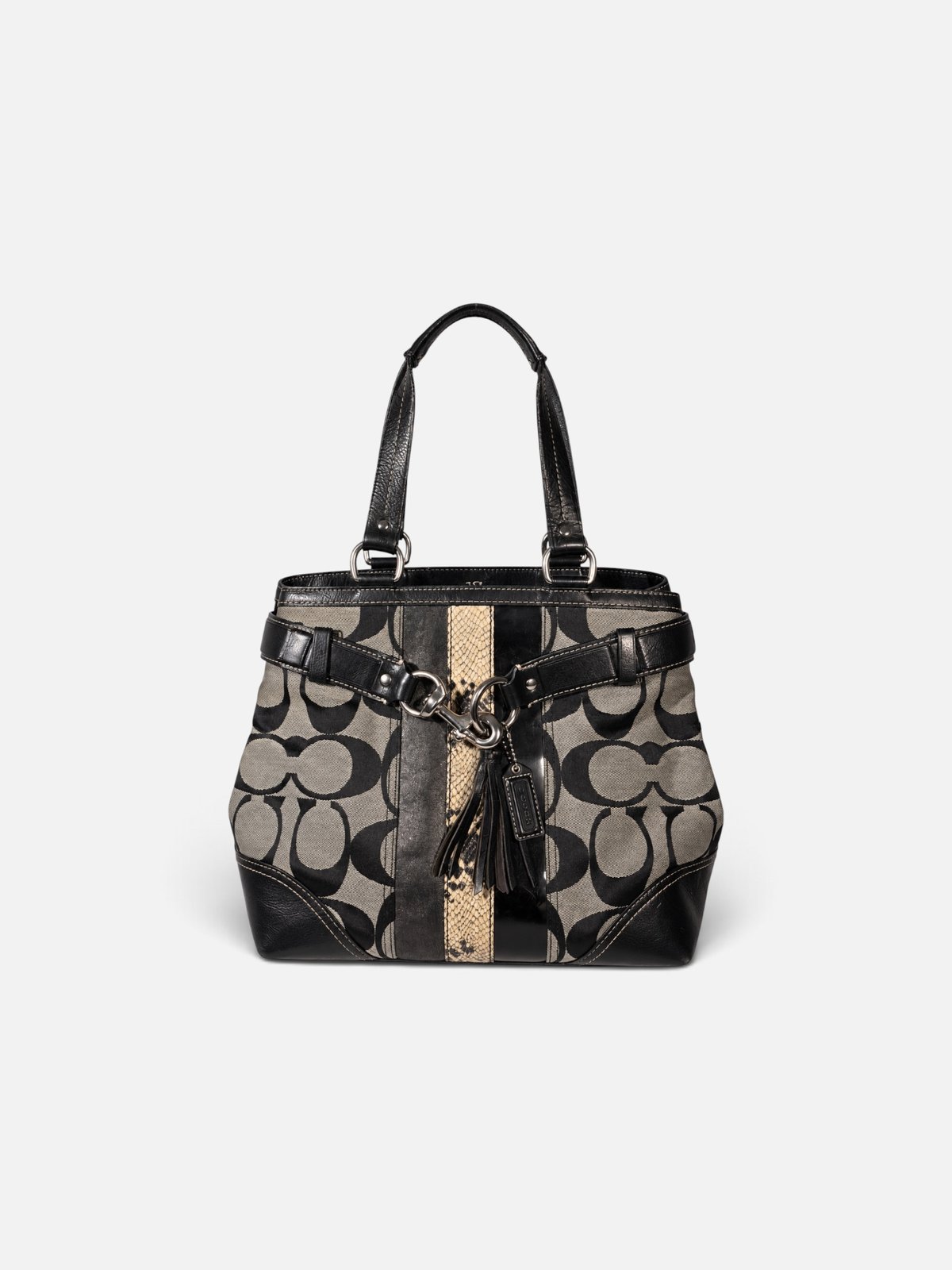 Coach tote vintage en toile Signature
