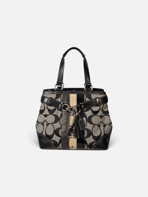 Coach tote vintage en toile Signature