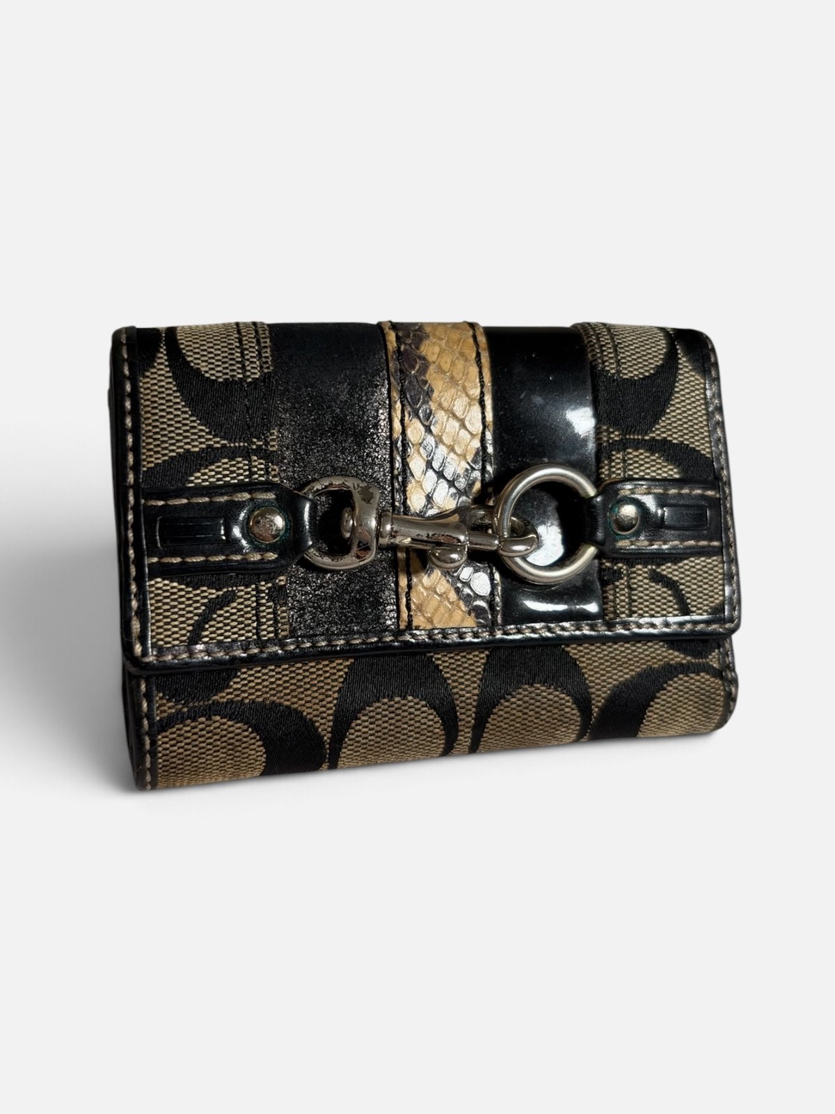 Coach portefeuille en toile Signature