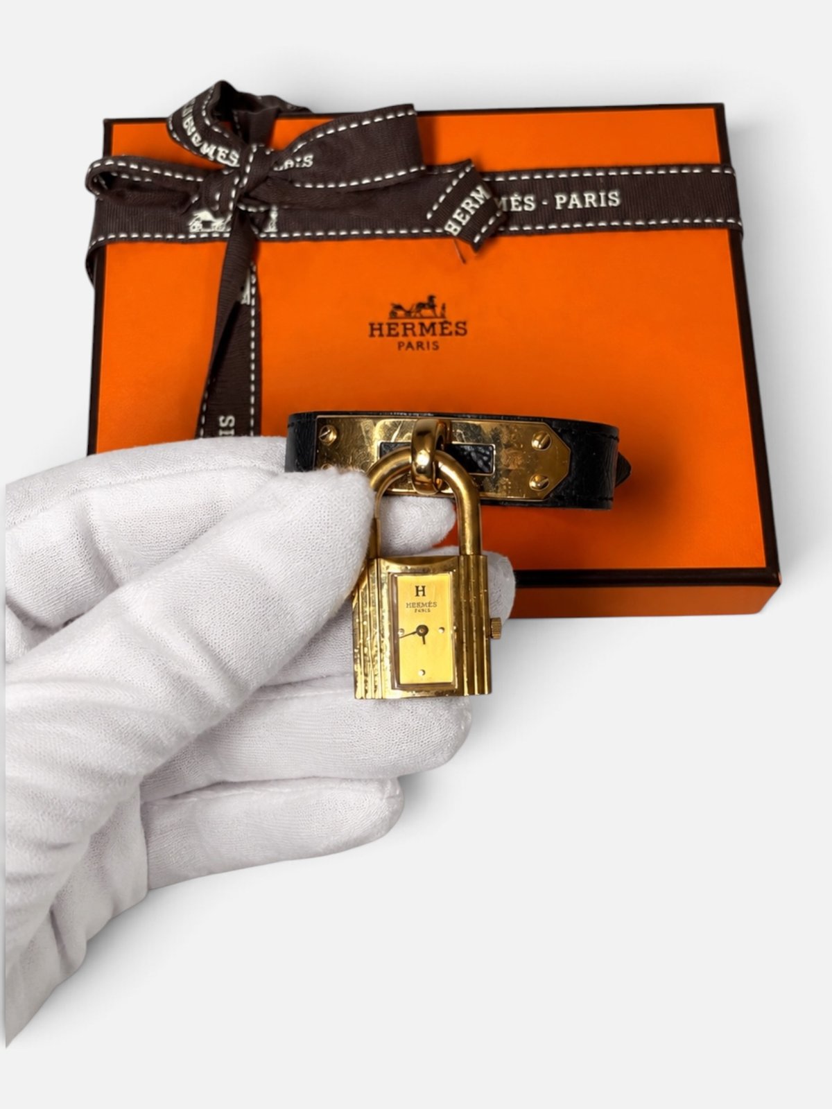 Montre Hermès Kelly, cadenas doré