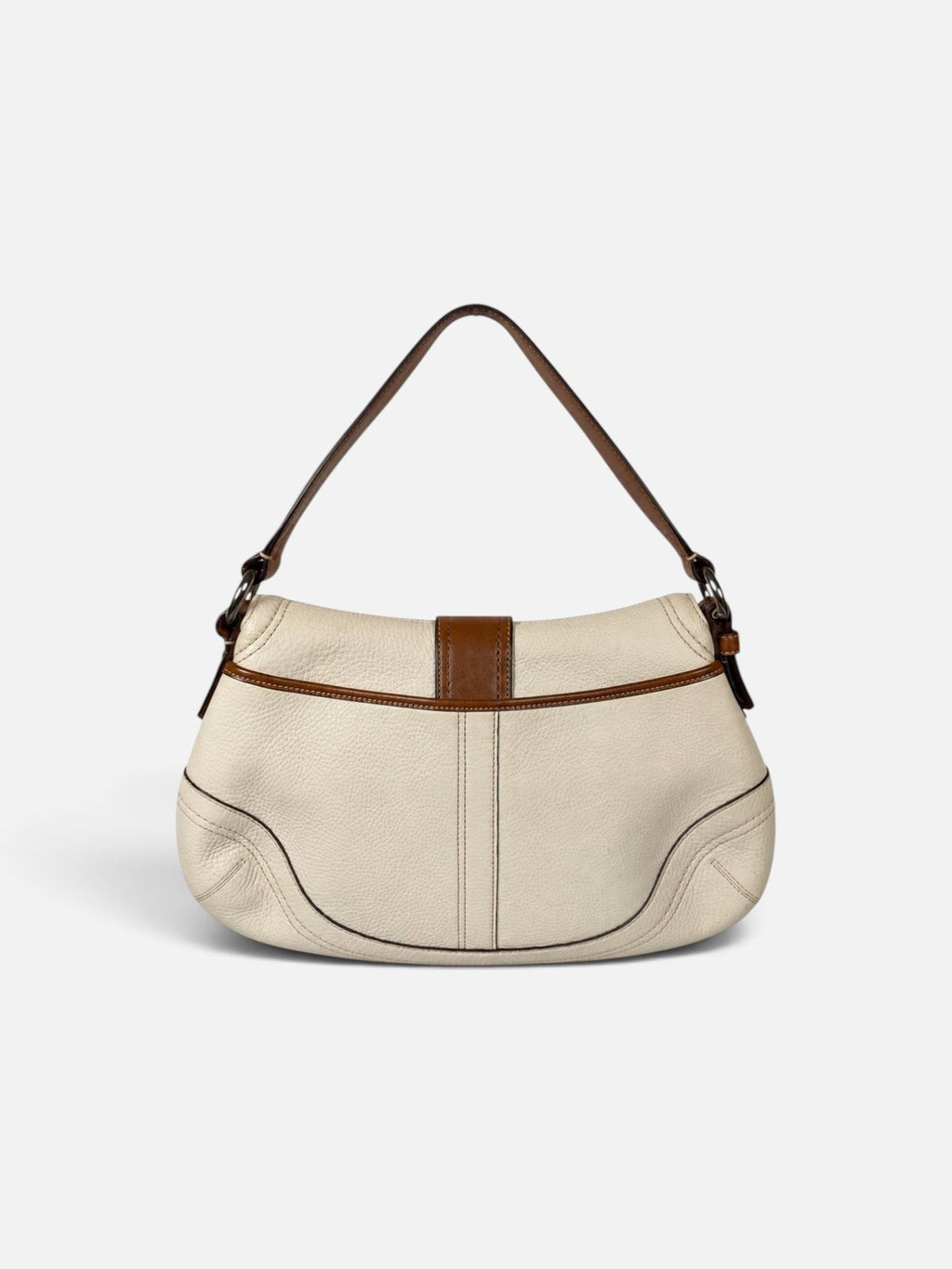 Coach sac porte epaule en cuir creme