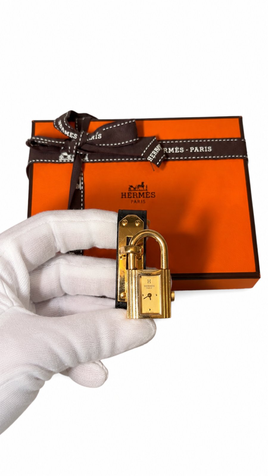 Montre Hermès Kelly, cadenas doré
