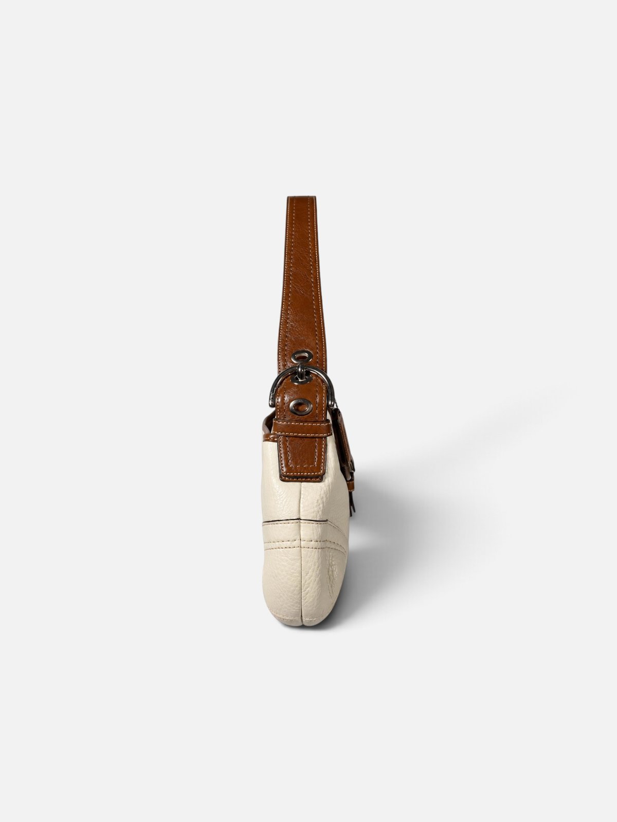 Coach sac porte epaule en cuir creme
