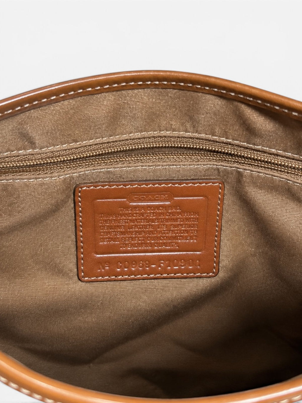Coach sac porte epaule en cuir creme