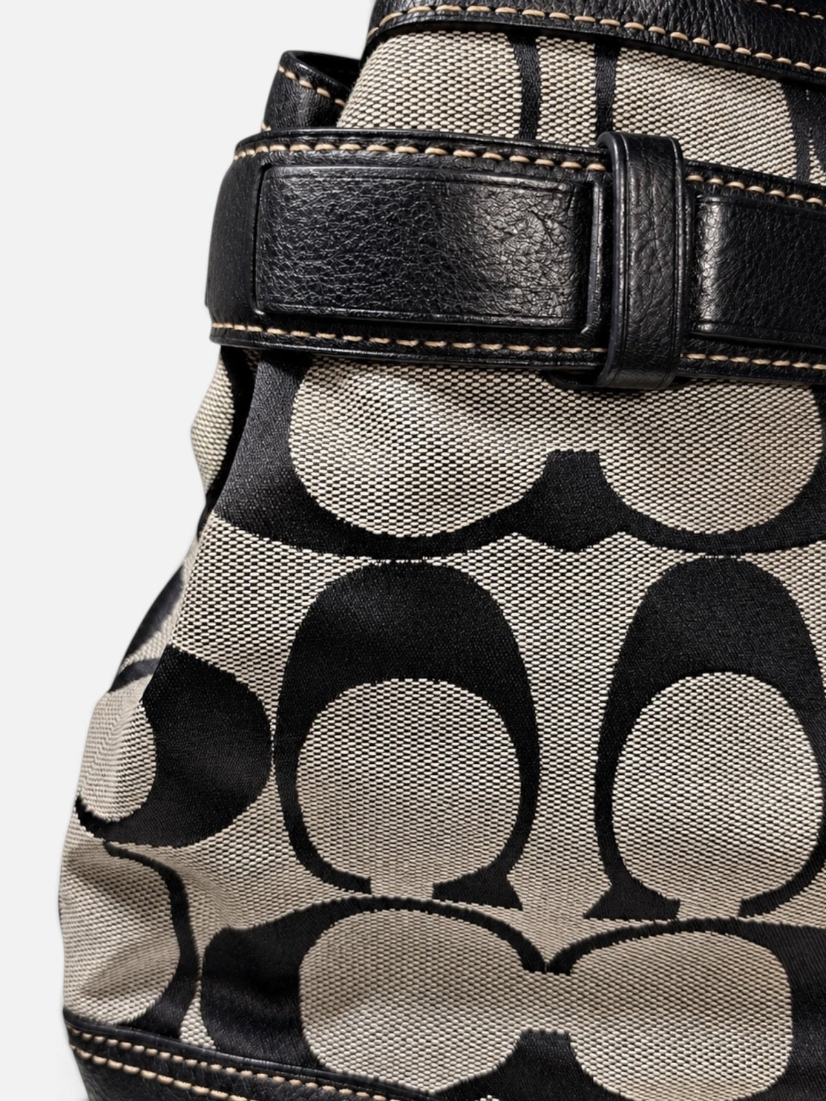 Coach tote vintage en toile Signature